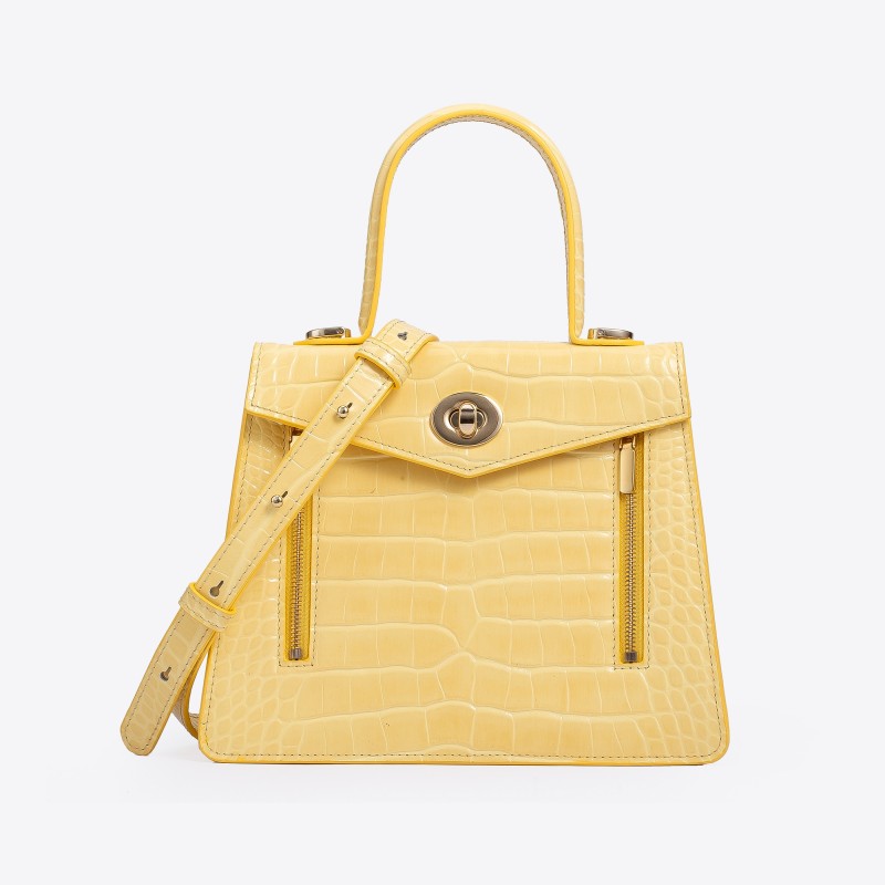 FR open front series angel PM crossbody bag in yellow